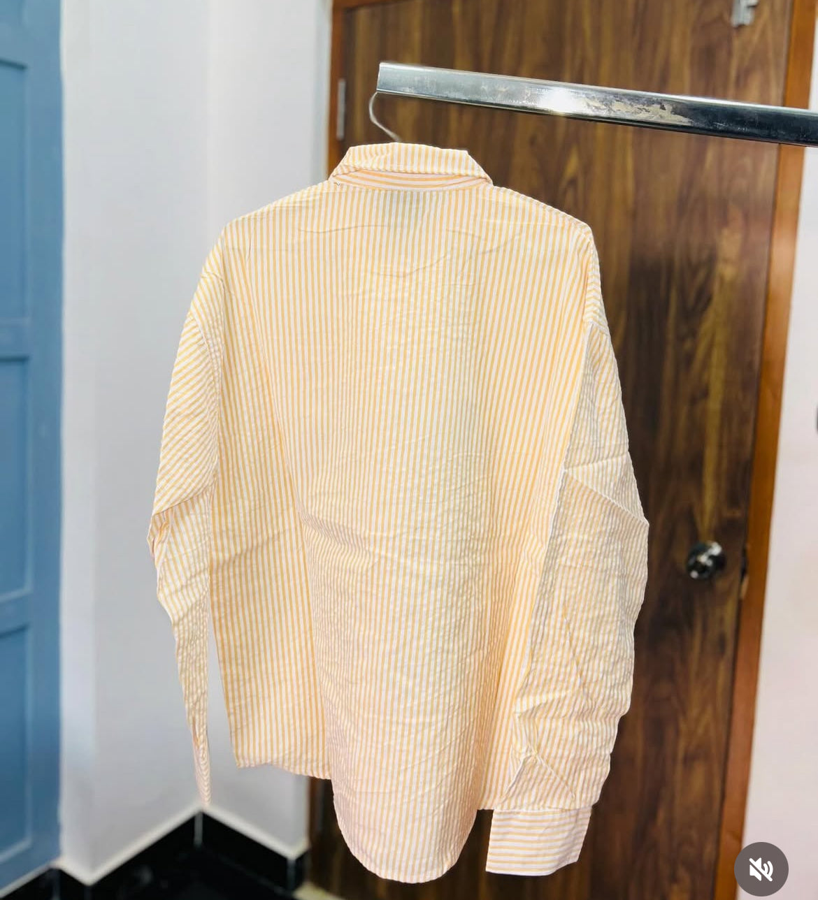 striped shirt with flower graphic