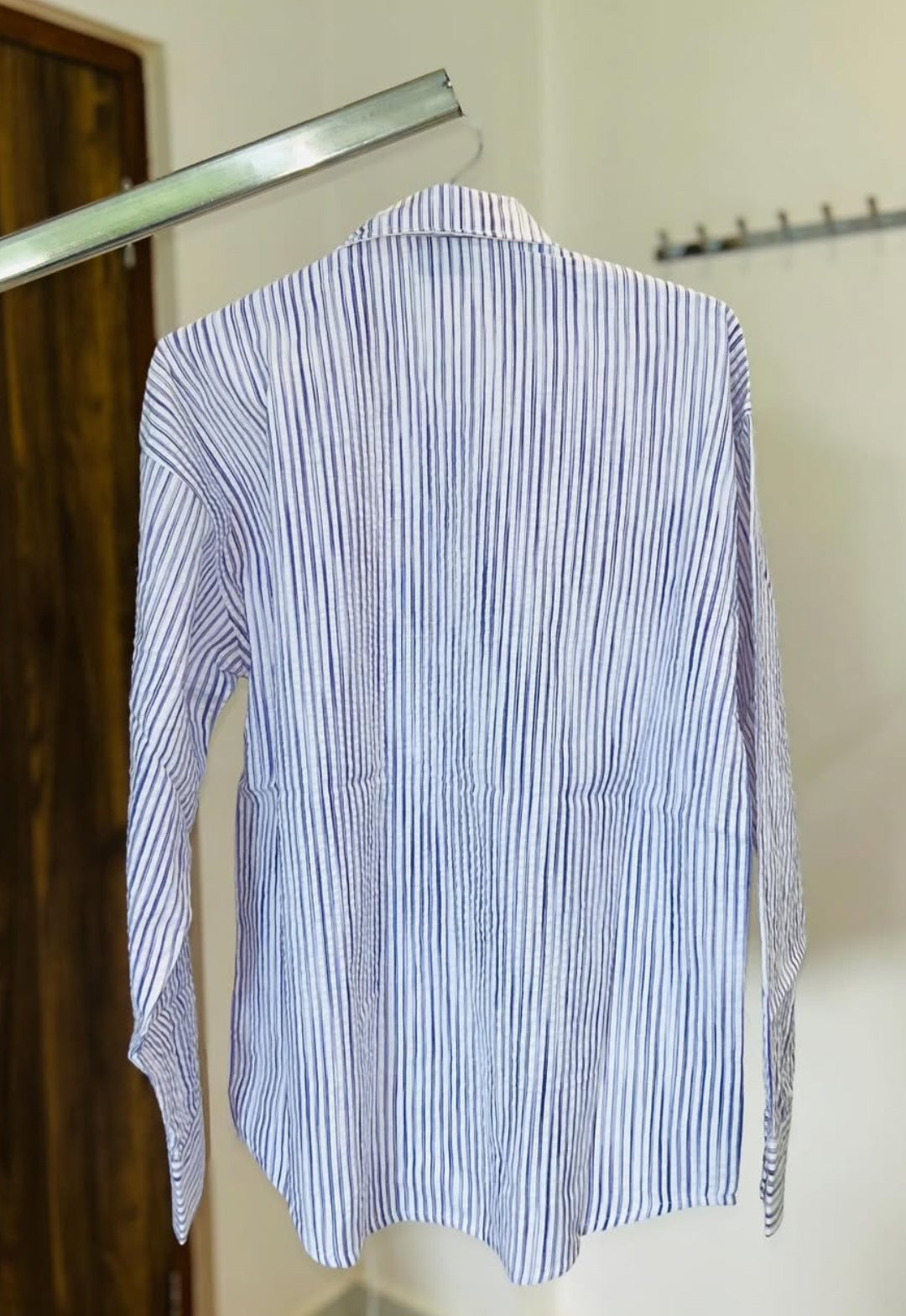 striped shirt with flower graphic
